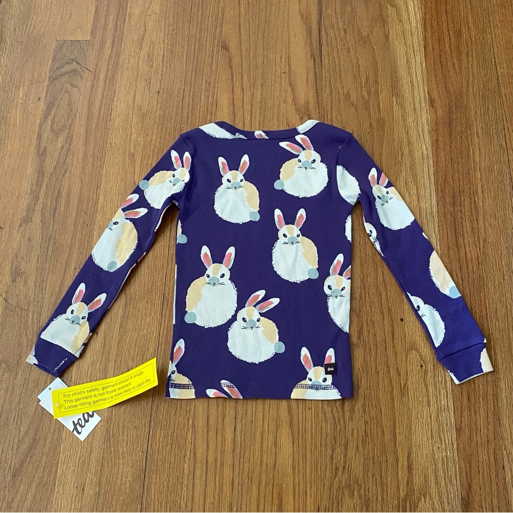 Tea Collection Purple Bunny Pajama Set - Picture 3 of 6